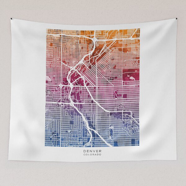 Item preview, Denver Colorado Street Map designed and sold by ArtPrints.
