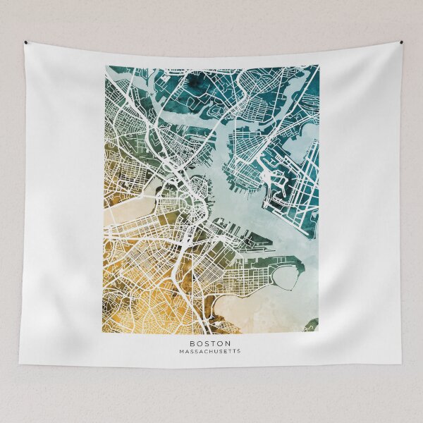 Item preview, Boston Massachusetts Street Map designed and sold by ArtPrints.