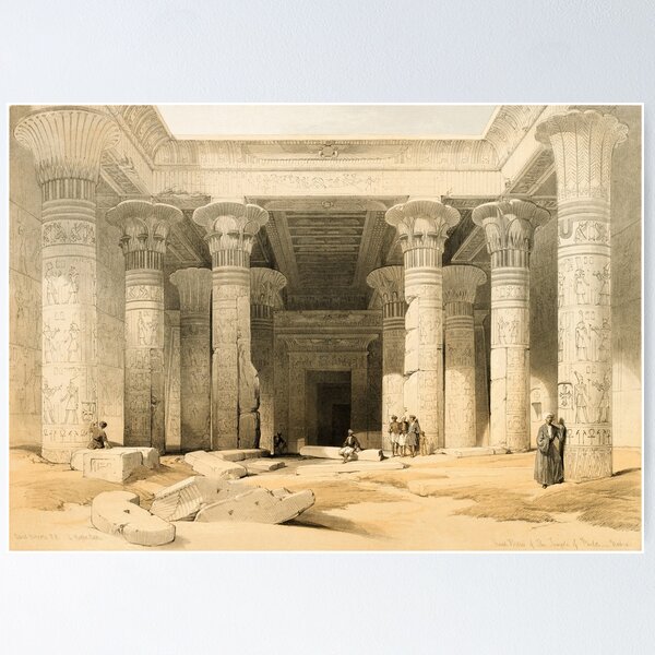 Item preview, david roberts. Great Portico of the Temple of Philae designed and sold by likiska.