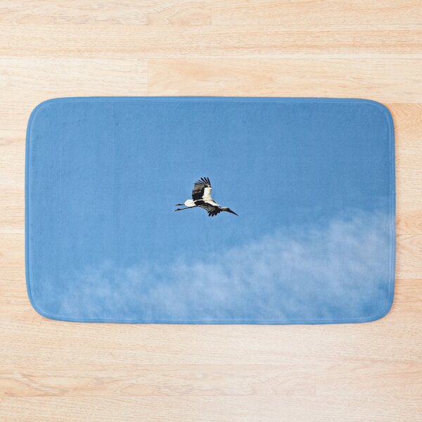 Item preview, White Stork flying Blue Sky designed and sold by Anna Lemos.
