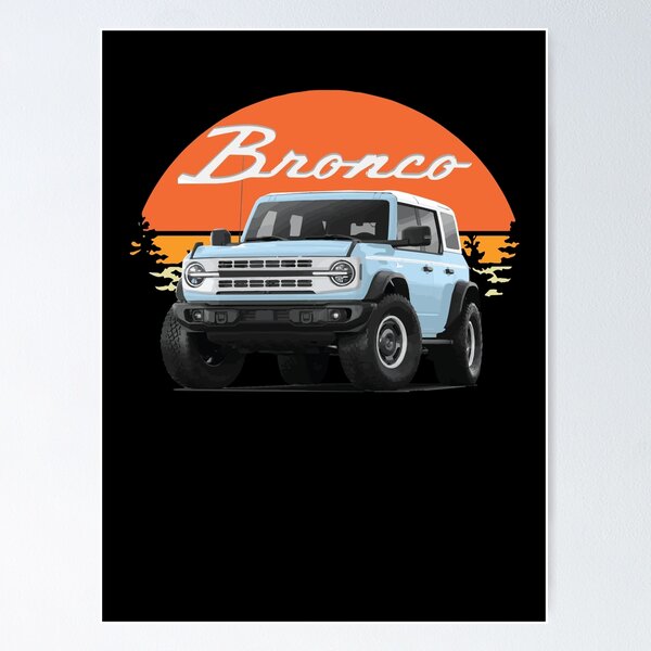 Aperçu de l'œuvre Bronco Heritage édition Robin's Egg Blue MURICA SUV camion de sport créée et vendue par cowtownCOWBOY.