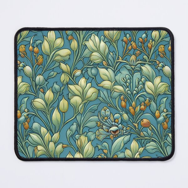 William Morris Strawberry Thief Large Mouse Pad - Floral Desk Mat 40x75cm