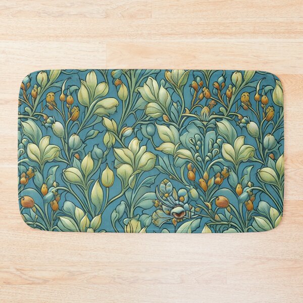 Item preview,  William Morris Teal Flowers   designed and sold by Tamas Das.