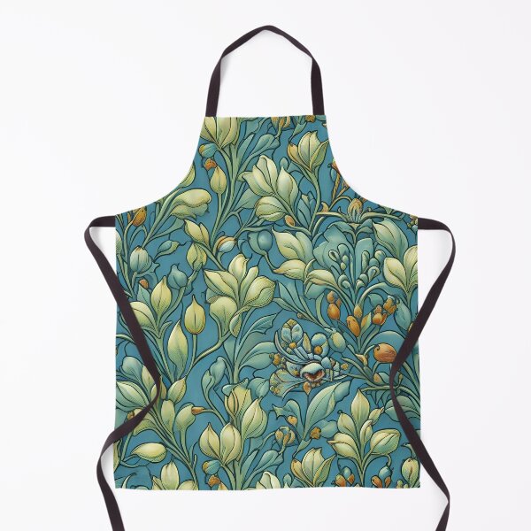 Item preview,  William Morris Teal Flowers   designed and sold by Tamas Das.