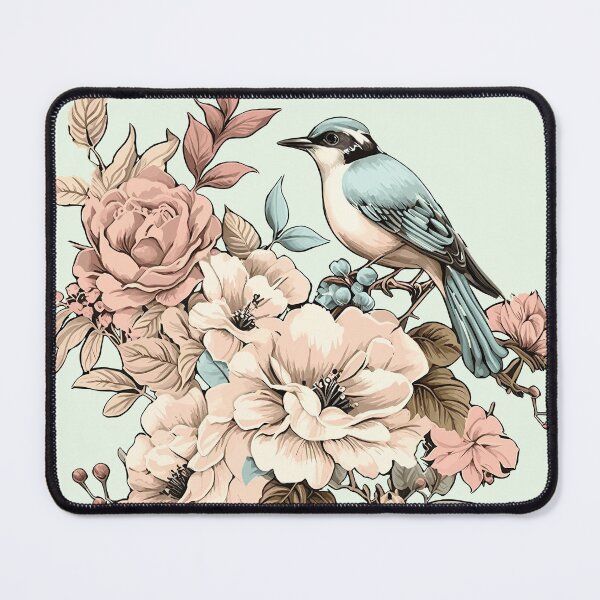Item preview, Spring Vintage flower with baby bluebird designed and sold by LUEE-Design.