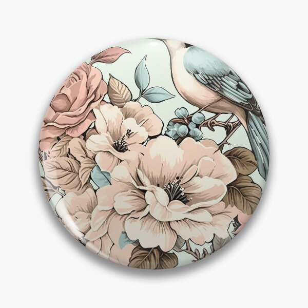 Item preview, Spring Vintage flower with baby bluebird designed and sold by LUEE-Design.