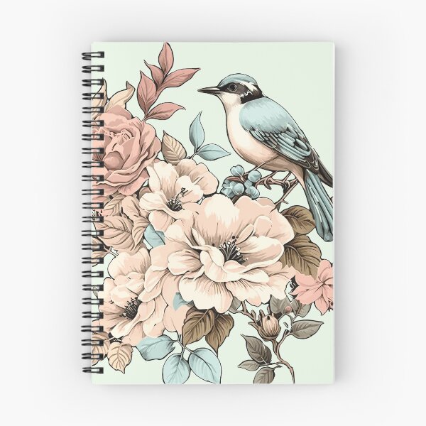 Item preview, Spring Vintage flower with baby bluebird designed and sold by LUEE-Design.