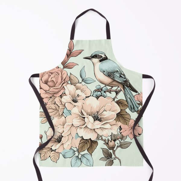 Item preview, Spring Vintage flower with baby bluebird designed and sold by LUEE-Design.