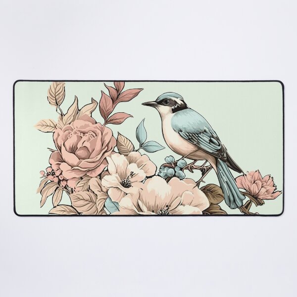 Item preview, Spring Vintage flower with baby bluebird designed and sold by LUEE-Design.