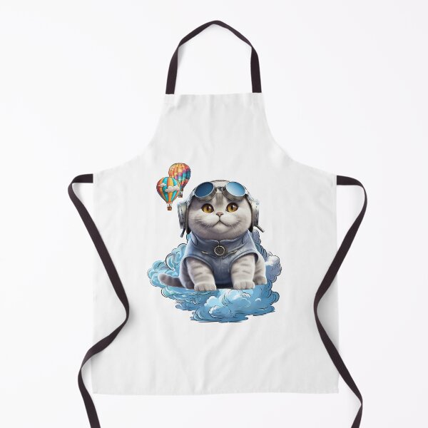 Item preview, Happy Cute Airplane Pilot Cat designed and sold by Cat & Puppy.