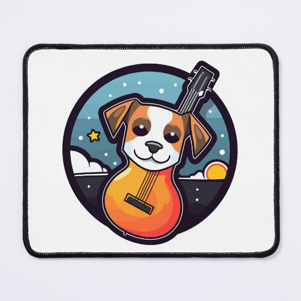 Item preview, Harmonic Canine: A Unique Guitar and Dog Fusion designed and sold by Artwyz.