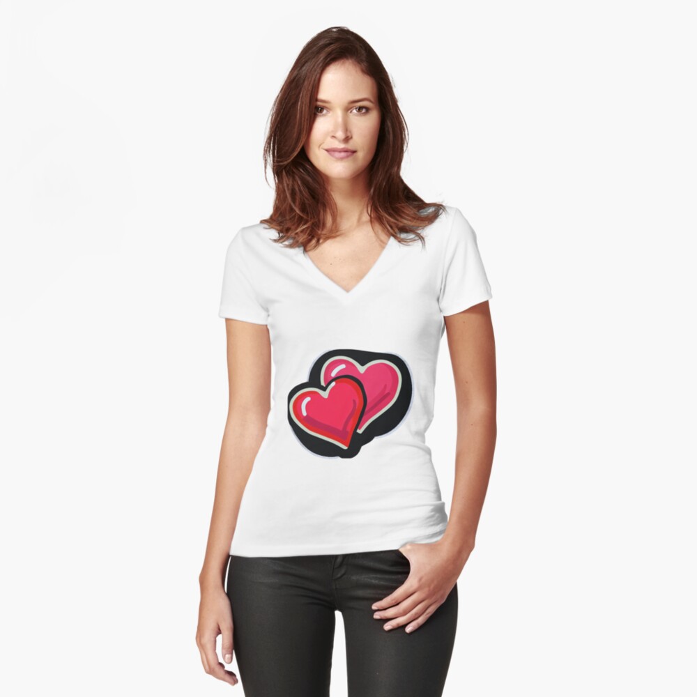 Item preview, Fitted V-Neck T-Shirt designed and sold by cokemann.