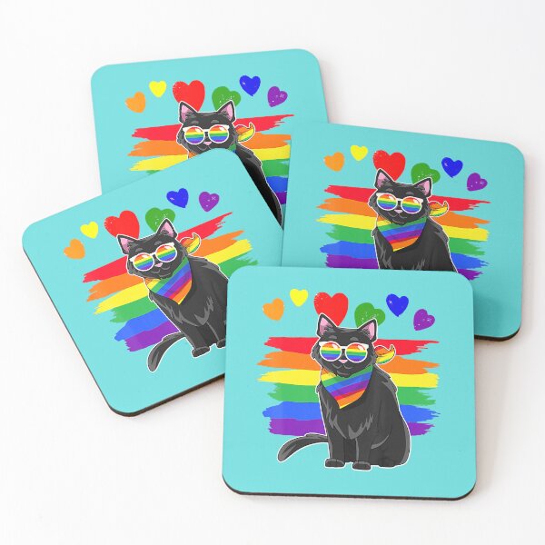 Item preview, Lgbt Black Cat Gay Pride Rainbow Lgbtq designed and sold by everleepappas.