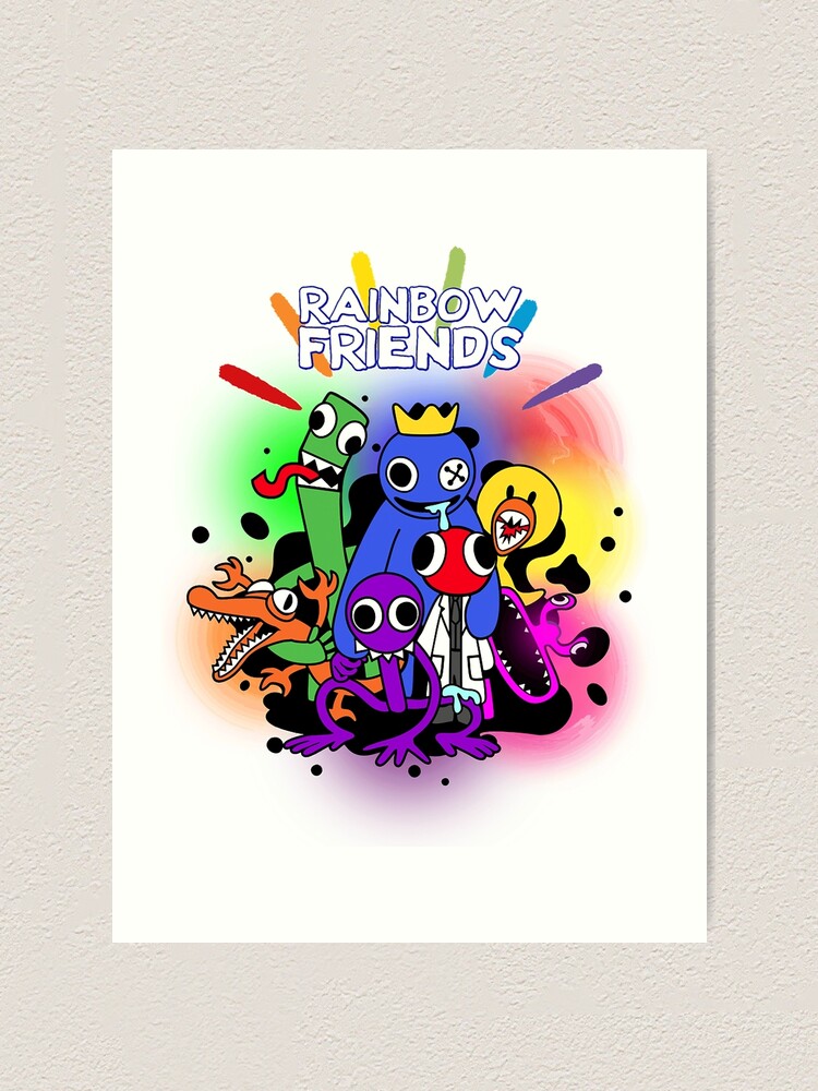 Rainbow Friends Hug it Out Art Board Print for Sale by