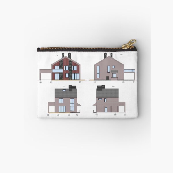 Item preview, Private house section, detailed architectural technical drawing, vector blueprint designed and sold by Familyshmot.