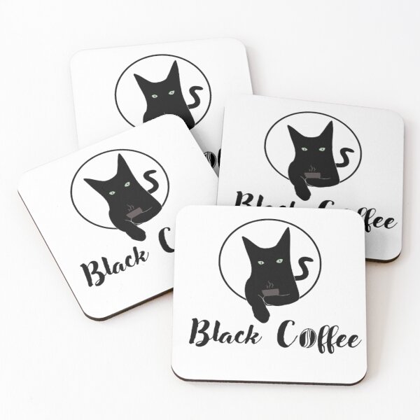 Item preview, Black cat - black Coffee  designed and sold by AnimalWorldArtt.