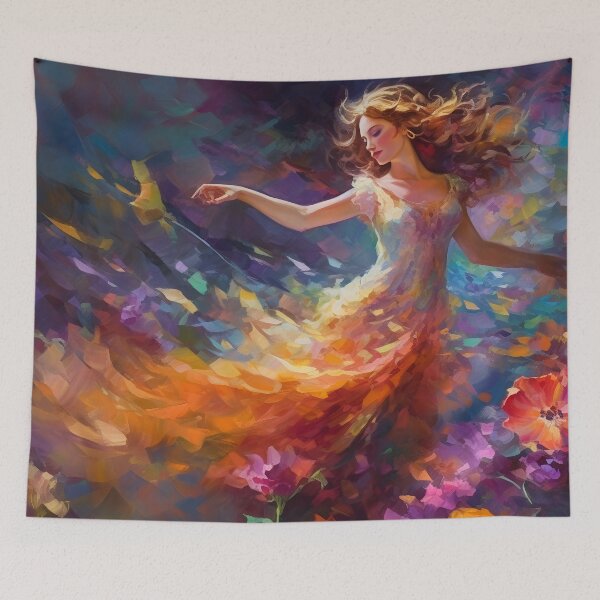 Item preview, Dancing Girl in the Garden designed and sold by Red Witch Art.