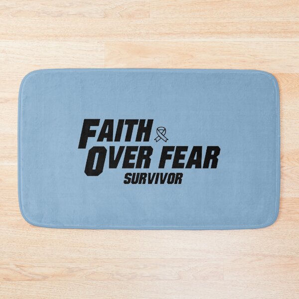 Item preview, prostate cancer Awareness  light blue ribbon faith over fear survivor designed and sold by shaderepublic.