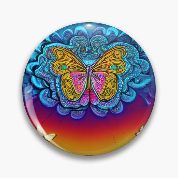 Item preview, Neoncore Vibrant Butterfly Mandala Synthwave Aesthetic designed and sold by LuminoArt.