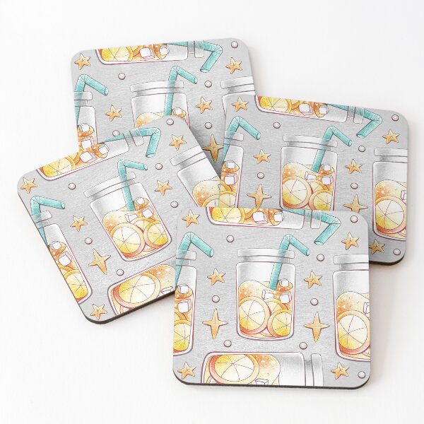 Item preview, Chilled lemonade with a cocktail tube and stars in cartoon style. designed and sold by xiukab.