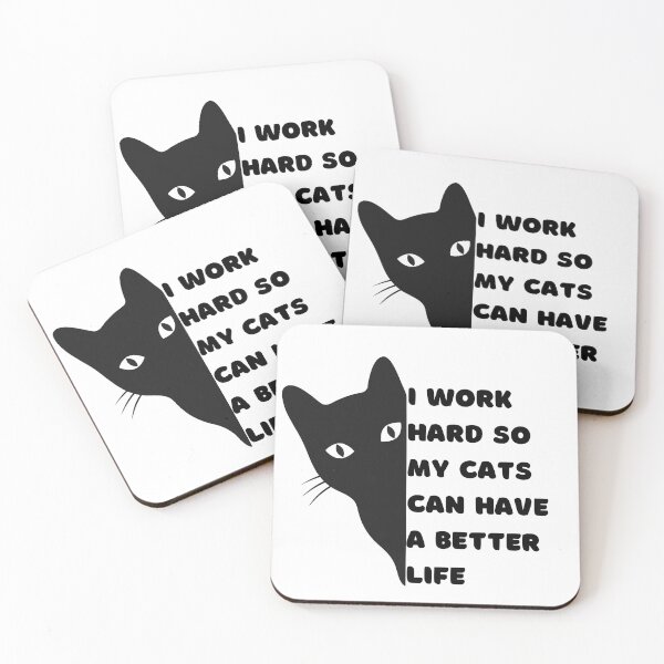 Item preview, Working Hard for My Feline Friends: Enhancing Their Lives ,cats lover , cute cat , designed and sold by Adilessayeh.
