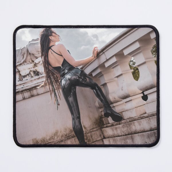 Item preview, trier pvc pu model photo sky leggings dreads designed and sold by Exylium.