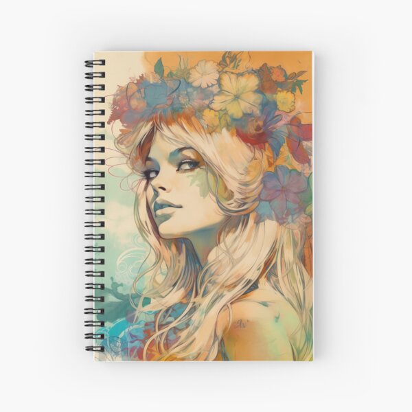 Flower lady Spiral Notebook