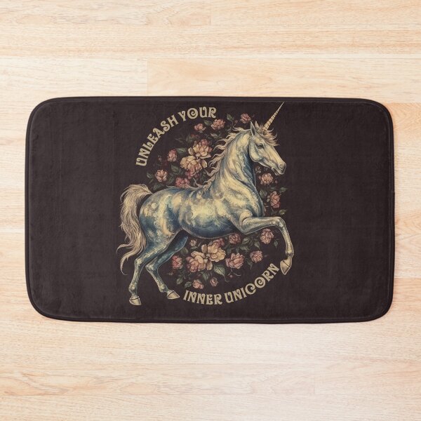 Item preview, "unlesh your inner unicorn" Vintage Hand drawn unicorn  designed and sold by EndracheArt.