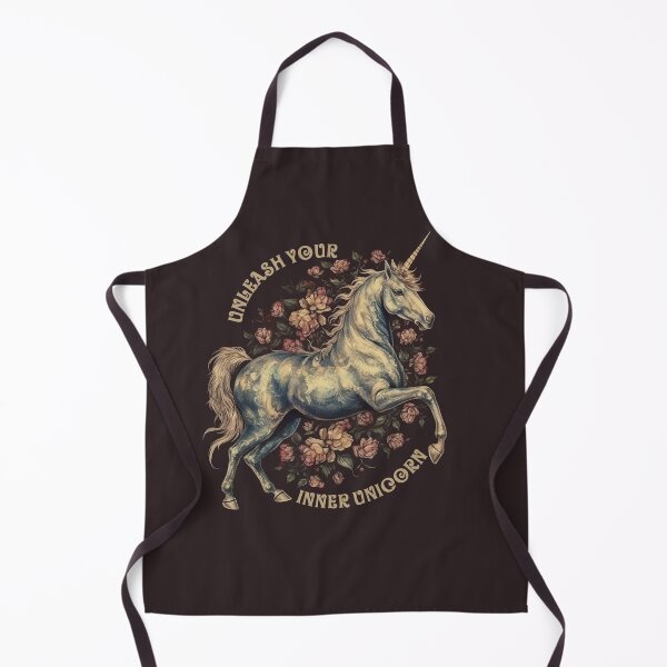 Item preview, "unlesh your inner unicorn" Vintage Hand drawn unicorn  designed and sold by EndracheArt.