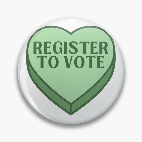 Item preview, Register To Vote Conversation Heart designed and sold by ElemInTheMitten.