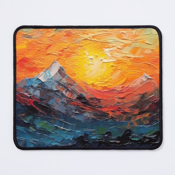 Item preview, Mountain artistic sense texture impasto brush strokes abstract decorative painting 05 designed and sold by UnaWu533.