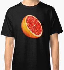 Grapefruit Pattern - Black Classic T-Shirt