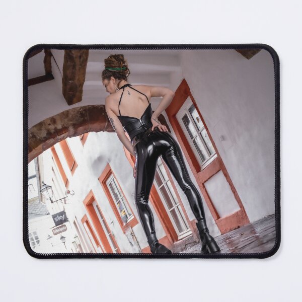 Item preview, leather pvc leggings dreads model photo trier designed and sold by Exylium.