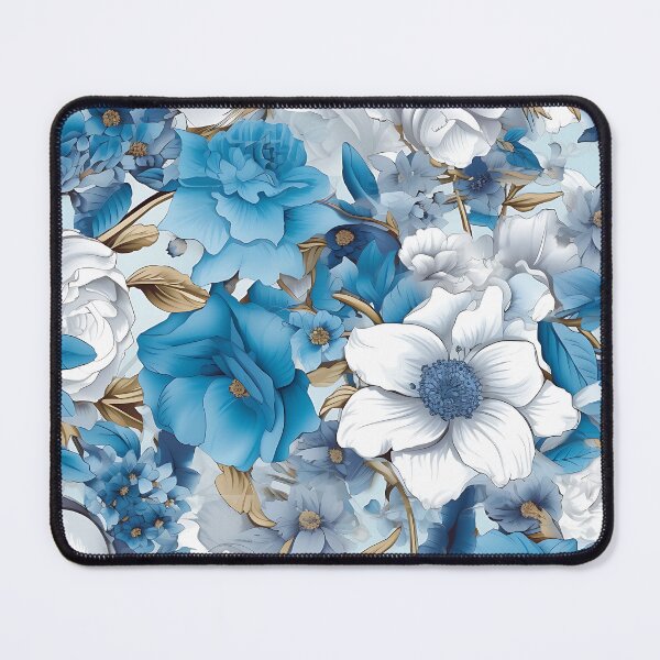 Item preview, Motif floral bleu et blanc designed and sold by Artimpressionz.