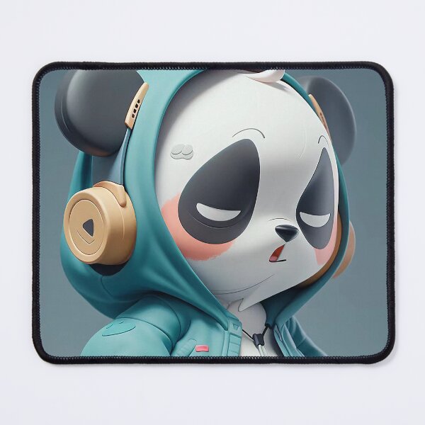 Item preview, AI Painting, A cool panda boy wearing headphones is enjoying music designed and sold by SceneryStudio.