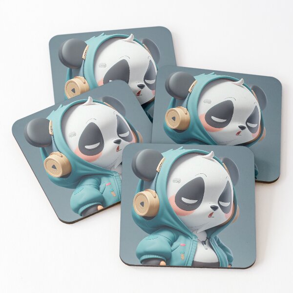 Item preview, AI Painting, A cool panda boy wearing headphones is enjoying music designed and sold by SceneryStudio.