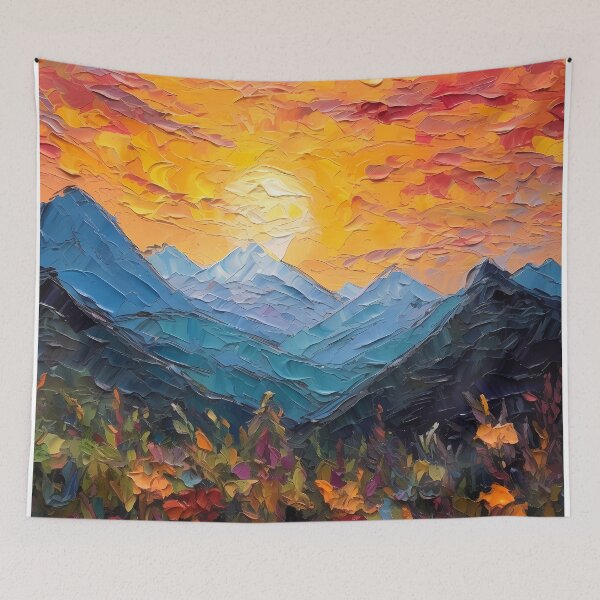 Item preview, Mountain artistic sense texture impasto brush strokes abstract decorative painting 09 designed and sold by UnaWu533.