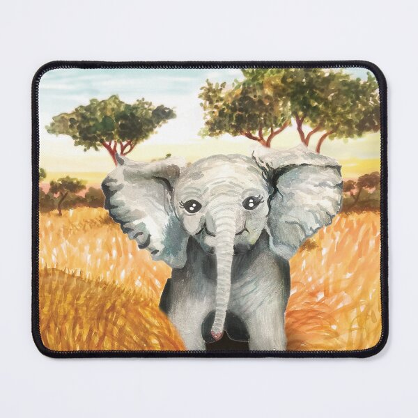 Item preview, Cute baby elephant painting - Safari Nursery designed and sold by HajnalkArt.