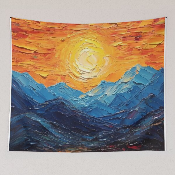 Item preview, Mountain artistic sense texture impasto brush strokes abstract decorative painting 10 designed and sold by UnaWu533.
