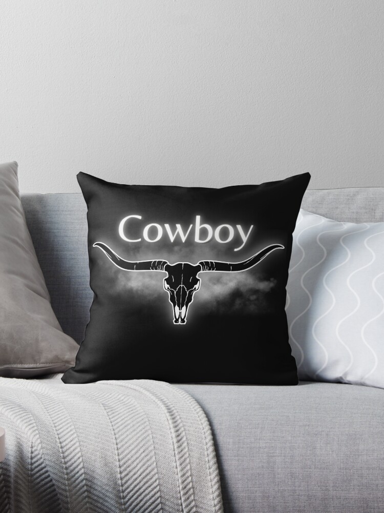 Cow skull outlet pillow