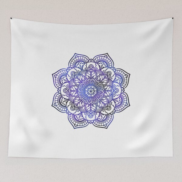 Item preview, shades of blue and purple mandala designed and sold by qlobba.