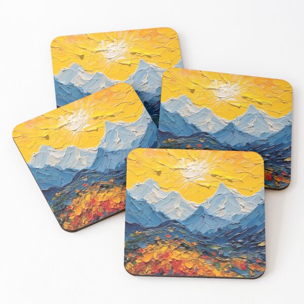 Item preview, Mountain artistic sense texture impasto brush strokes abstract decorative painting 12 designed and sold by UnaWu533.