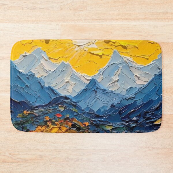 Item preview, Mountain artistic sense texture impasto brush strokes abstract decorative painting 12 designed and sold by UnaWu533.