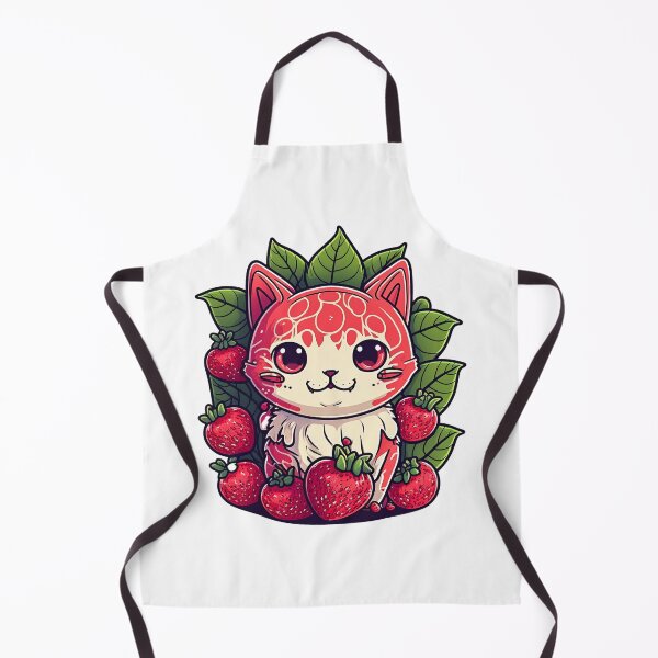 Item preview, cute strawberry cat, red fruit, beautiful, funny designed and sold by ArtHideaway.
