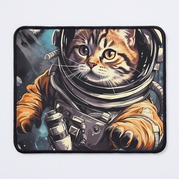 Item preview, Astronaut Kitten In Outter Space designed and sold by purrestrial-co.