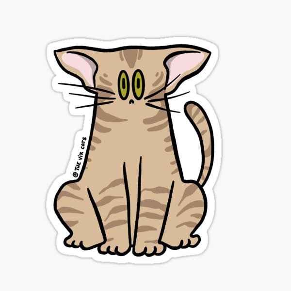 Oriental Cartoon Cat Sticker