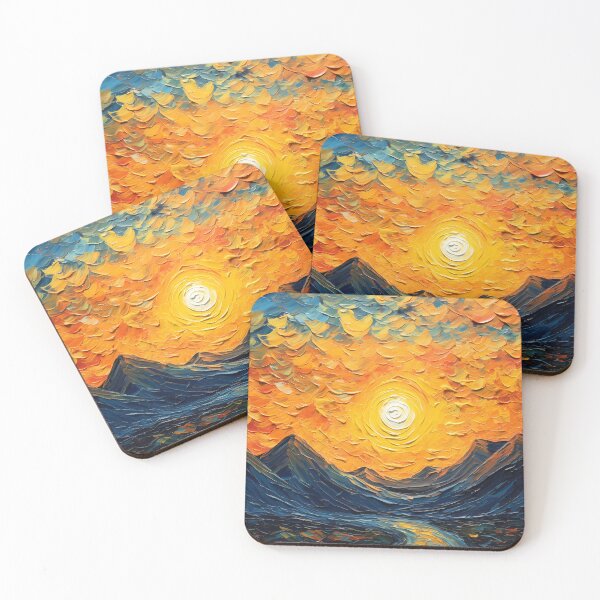 Item preview, Mountain artistic sense texture impasto brush strokes abstract decorative painting 16 designed and sold by UnaWu533.