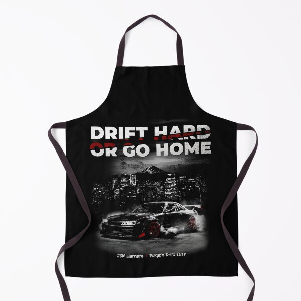 Item preview, "Drift Hard or Go Home": Tokyo Skyline with Black Drift Car - JDM Warriors designed and sold by FuturisticPixel.