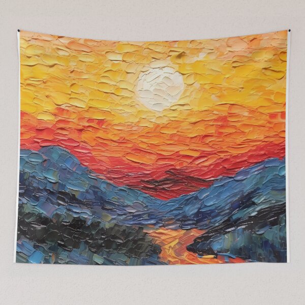 Item preview, Mountain artistic sense texture impasto brush strokes abstract decorative painting 17 designed and sold by UnaWu533.