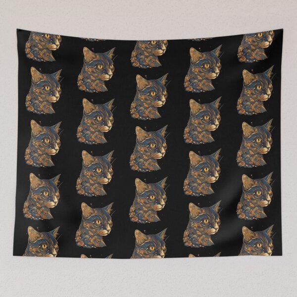 Item preview, Klimt Style Cat Meow Fantasy Design designed and sold by SADStyleDesigns.